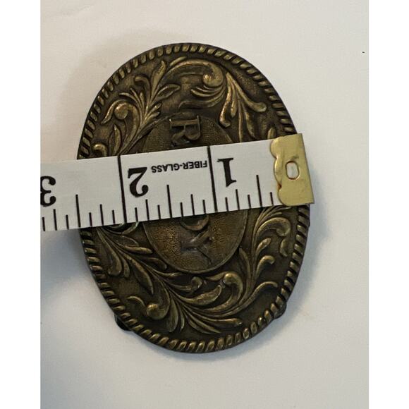 Vintage Belt Buckle 1977 RANDY Western Floral Custom Name The Kinney Co - Picture 6 of 7